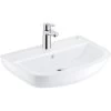 Grohe QuickFix Waschbecken-Set Bau Keramik 55 Cm Alpinweiß -Grohe 39471000 baukeramik bundle