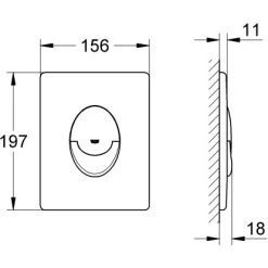 Grohe QuickFix Abdeckplatte Start Schwarz -Grohe 4005176706417 4520 VM 01