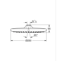 Grohe QuickFix Kopfbrause Vitalio Start Ø 25 Cm Chrom -Grohe 4005176728600 4520 3