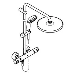 Grohe QuickFix Duschsystem Vitalio Start System 250 Schwarz Thermostatbatterie -Grohe 4005176782169 266772430 10
