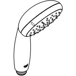 Grohe QuickFix Handbrause Vitalio Start 100 Schwarz 2 Strahlarten -Grohe 4005176782190 4520 AI 01