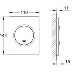 Grohe Betätigungsplatte Nova Cosmopolitan In Chrom -Grohe 4005176861529 4520 2