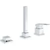 Grohe 3-Loch Einhand-Wannenkombination Eurocube Chrom