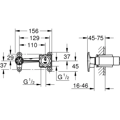 Grohe Einhand-Unterputz-Universal-Einbaukörper DN 15 Kartusche 35 Mm 4 Grohe Einhand-Unterputz-Universal-Einbaukörper DN 15 Kartusche 35 Mm – Bild 2