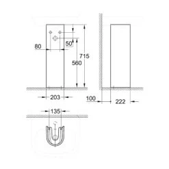 Grohe Standsäule Euro Keramik Alpinweiß -Grohe 428788 1709 mass 3