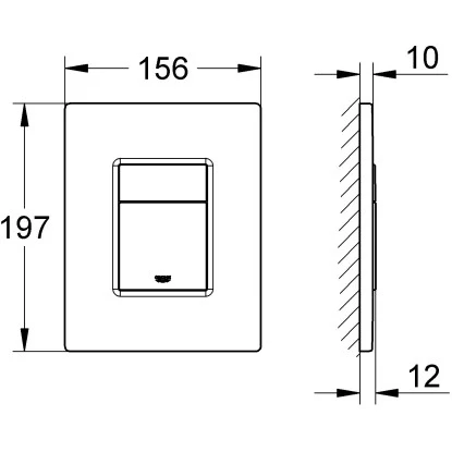 Grohe QuickFix WC-Betätigung Even Alpinweiß 4 Grohe QuickFix WC-Betätigung Even Alpinweiß – Bild 2