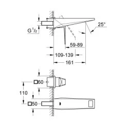 Grohe 2-Loch-Waschtischbatterie Allure Brilliant Chrom -Grohe 517996 4520 1511336