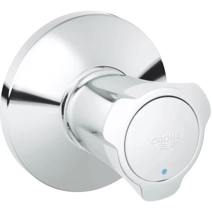 Grohe UP-Ventil Oberbau Costa Chrom Markierung Blau Mit Schubrosette 3 Grohe UP-Ventil Oberbau Costa Chrom Markierung Blau Mit Schubrosette