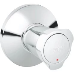 Grohe UP-Ventil Oberbau Costa Chrom Markierung Rot Mit Schubrosette