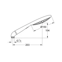 Grohe Handbrause Rainshower Solo 150 2 Strahlarten Chrom -Grohe 518591 4520 1786432