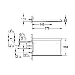 Grohe Kopfbrause Rainshower F-Series 15" Chrom 3 Strahlarten -Grohe 518671 4520 1865670