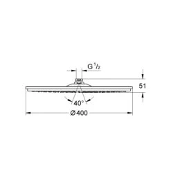 Grohe Kopfbrause Rainshower Cosmopolitan 400 Chrom -Grohe 518716 4520 1055549
