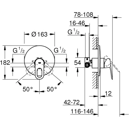 Grohe QuickFix Einhand-Brausebatterie Start Loop Unterputz Chrom 4 Grohe QuickFix Einhand-Brausebatterie Start Loop Unterputz Chrom – Bild 2
