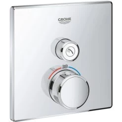 Grohe Thermostat Grohtherm SmartControl Mit 1 Absperrventil Chrom Eckig