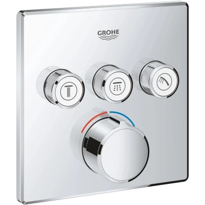Grohe Unterputzmischer SmartControl Mit 3 Absperrventilen Chrom Eckig 3 Grohe Unterputzmischer SmartControl Mit 3 Absperrventilen Chrom Eckig