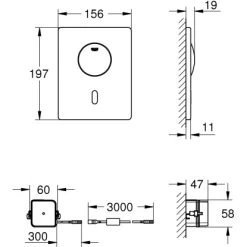 Grohe Infrarot-Elektronik Für WC-Spülkasten Tectron Skate -Grohe 5205349 4520 1986065 2