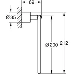 Grohe Handtuchring Atrio Chrom -Grohe 5209374 4520 100070937 2