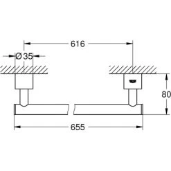 Grohe Badetuchhalter Atrio Chrom 5 Grohe Badetuchhalter Atrio Chrom -Grohe 5209408 4520 100035213 2