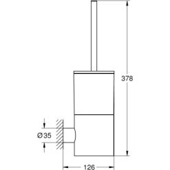 Grohe Toilettenbürstengarnitur Atrio Chrom -Grohe 5209432 4520 100070998 2