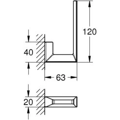 Grohe Reservepapierhalter Selection Cube Chrom 7 Grohe Reservepapierhalter Selection Cube Chrom -Grohe 5217377 4520 2088666 1