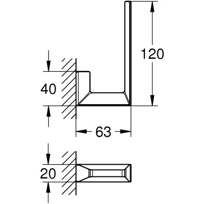 Grohe Reservepapierhalter Selection Cube Chrom 5 Grohe Reservepapierhalter Selection Cube Chrom – Bild 3