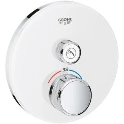 Grohe Thermostat Grohtherm SmartControl Mit 1 Absperrventil Moon White Rund