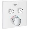 Grohe Thermostat Grohtherm SmartControl Mit 2 Absperrventilen Moon White Eckig -Grohe 528822 4520 29156LS0