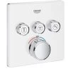 Grohe Thermostat Grohtherm SmartControl Mit 3 Absperrventilen Moon White Eckig -Grohe 528824 4520 29157LS0