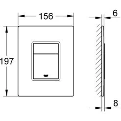 Grohe Abdeckplatte Skate Cosmopolitan Spiegelglas -Grohe 5290457 4520 1461842 1