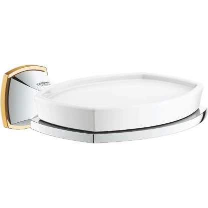 Grohe Halter Grandera Mit Keramik-Seifenschale Chrom/Gold 3 Grohe Halter Grandera Mit Keramik-Seifenschale Chrom/Gold