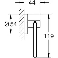Grohe WC-Papierhalter Essentials Hard Graphite -Grohe 5310438 4520 2050688 2