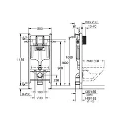 Grohe QuickFix Vorwandelement Solido Für WC 1,13m Bauhöhe -Grohe 581036 4520 picture 5
