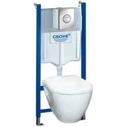 Grohe QuickFix Wand-WC Set Solido Compact 4-in-1 Tiefspüler Mit Keramik