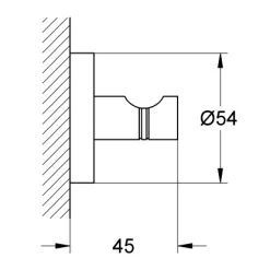 Grohe Bademantelhaken Essentials -Grohe 727581 4520 2