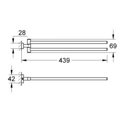 Grohe Handtuchhalter Essentials Cube -Grohe 727615 4520 2