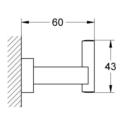 Grohe Bademantelhaken Essentials Cube 4 Grohe Bademantelhaken Essentials Cube – Bild 2