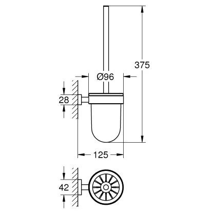 Grohe Toilettenbürstengarnitur Essentials Cube 4 Grohe Toilettenbürstengarnitur Essentials Cube – Bild 2