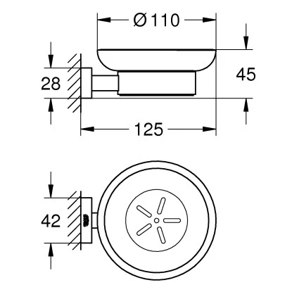 Grohe Seifenschale Mit Halter Essentials Cube 4 Grohe Seifenschale Mit Halter Essentials Cube – Bild 2