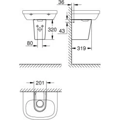 Grohe Halbsäule Essence Alpinweiß -Grohe 779018 4520 3