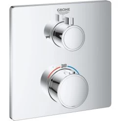 Grohe Thermostat-Wannenbatterie Mit 2-Wege-Umstellung Grohtherm Chrom