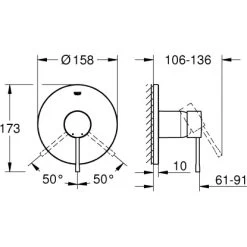 Grohe Einhand-Brausebatterie Essence Warm Sunset Gebürstet Für Unterputz -Grohe 964382 4520 100043159