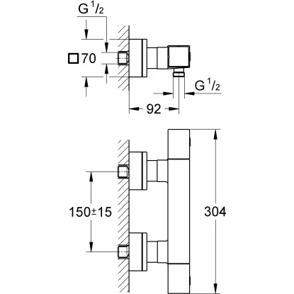 Grohe Brause-Thermostat Grohtherm Cube 5 Grohe Brause-Thermostat Grohtherm Cube – Bild 3