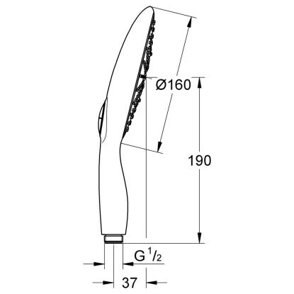 Grohe Power&Soul 160 Handbrause 4+ Strahlarten M. Wasserspar-Fkt. 4 Grohe Power&Soul 160 Handbrause 4+ Strahlarten M. Wasserspar-Fkt. – Bild 2