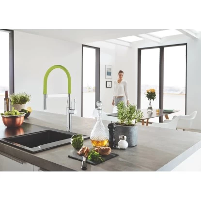 Grohe Schlauchauslauf GrohFlexx Küche Grün Für Einhand-Küchenarmatur Essence 4 Grohe Schlauchauslauf GrohFlexx Küche Grün Für Einhand-Küchenarmatur Essence – Bild 2