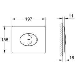 Grohe Skate Air Abdeckplatte Waagerechte Montage Alpinweiß