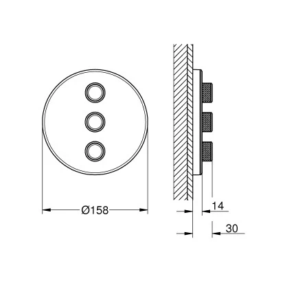 Grohe 3-fach Unterputzventil Grohtherm SmartControl Moonwhite 4 Grohe 3-fach Unterputzventil Grohtherm SmartControl Moonwhite – Bild 2